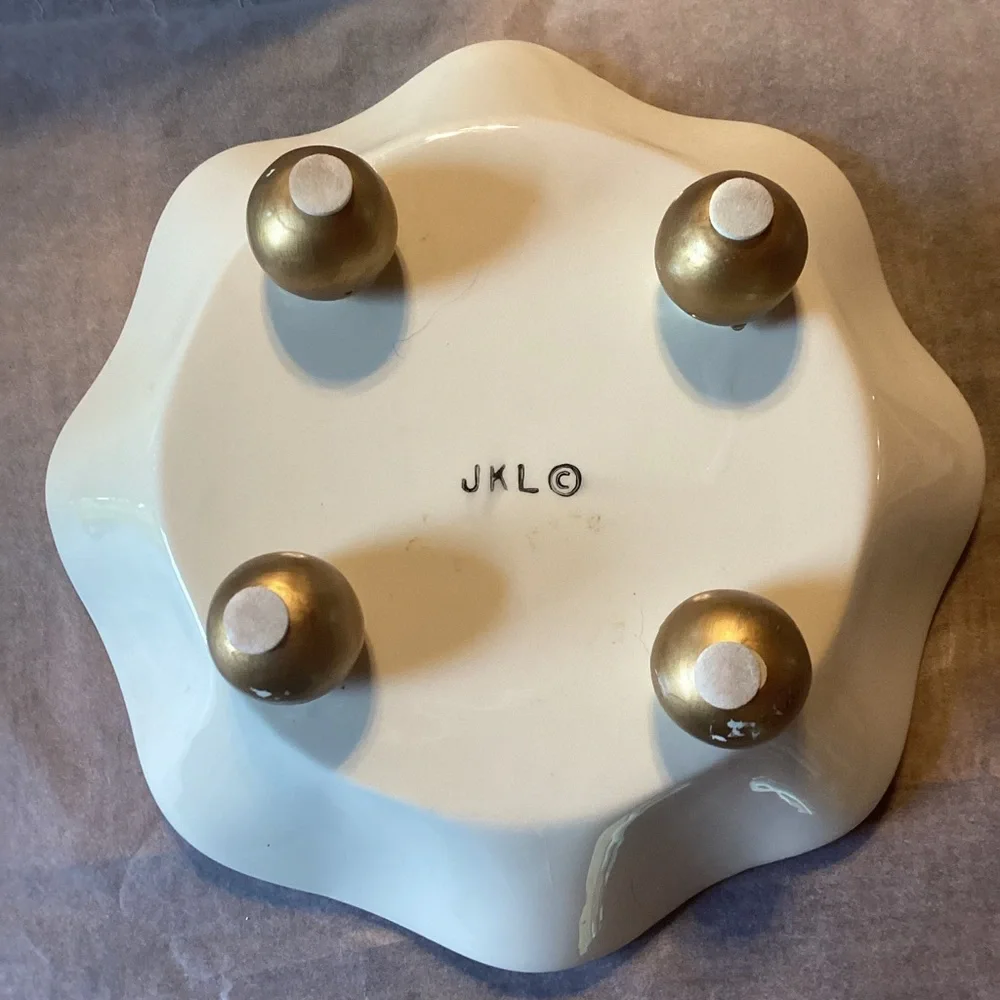 JKL Holly and Berry Vintage Candy Dish